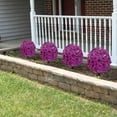 thumbnail image 5 of olkpmnmk Artificial Flowers for Outdoor Indoor Fake Plants, Artificial Flowers with Ground Garden Stake, UV Resistant Faux Greenery Shrubs, Fake Plants for Garden Yard Porch Patio, Purple, 5 of 5