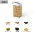 thumbnail image 4 of Honeeladyy Airtight Food Storage Containers with Lids, 2300ML Clear Kitchen and Pantry Organization, Plastic Leak-proof Canisters for Cereal Flour & Sugar, 4 of 5