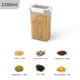 thumbnail image 4 of Recipiente hermético para almacenar alimentos | Organizador transparente para cereales y despensa de 2,3 l | Plástico sin BPA para harina, arroz y refrigerios | Organizador compacto para cocina y, 4 of 5