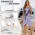 thumbnail image 6 of Garronmavis Matching Vacation Outfits for Couples Polynesian Hibiscus Mens Button Down Shirt Soft Hawaiian Blouse Tops and Womens Sleeveless Dress Irregular Hem Tank Dress, 6 of 7