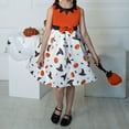 thumbnail image 5 of XXWXYD Girls 𝖵intage Princess Midi Dress with Bag, Halloween Pumpkin 𝐆host Dress 𝖥ancy 𝖯ar𝗍y Outfit 𝖢osplay for Kids Toddler Teens 2-13 Years Fall Festival, 5 of 6
