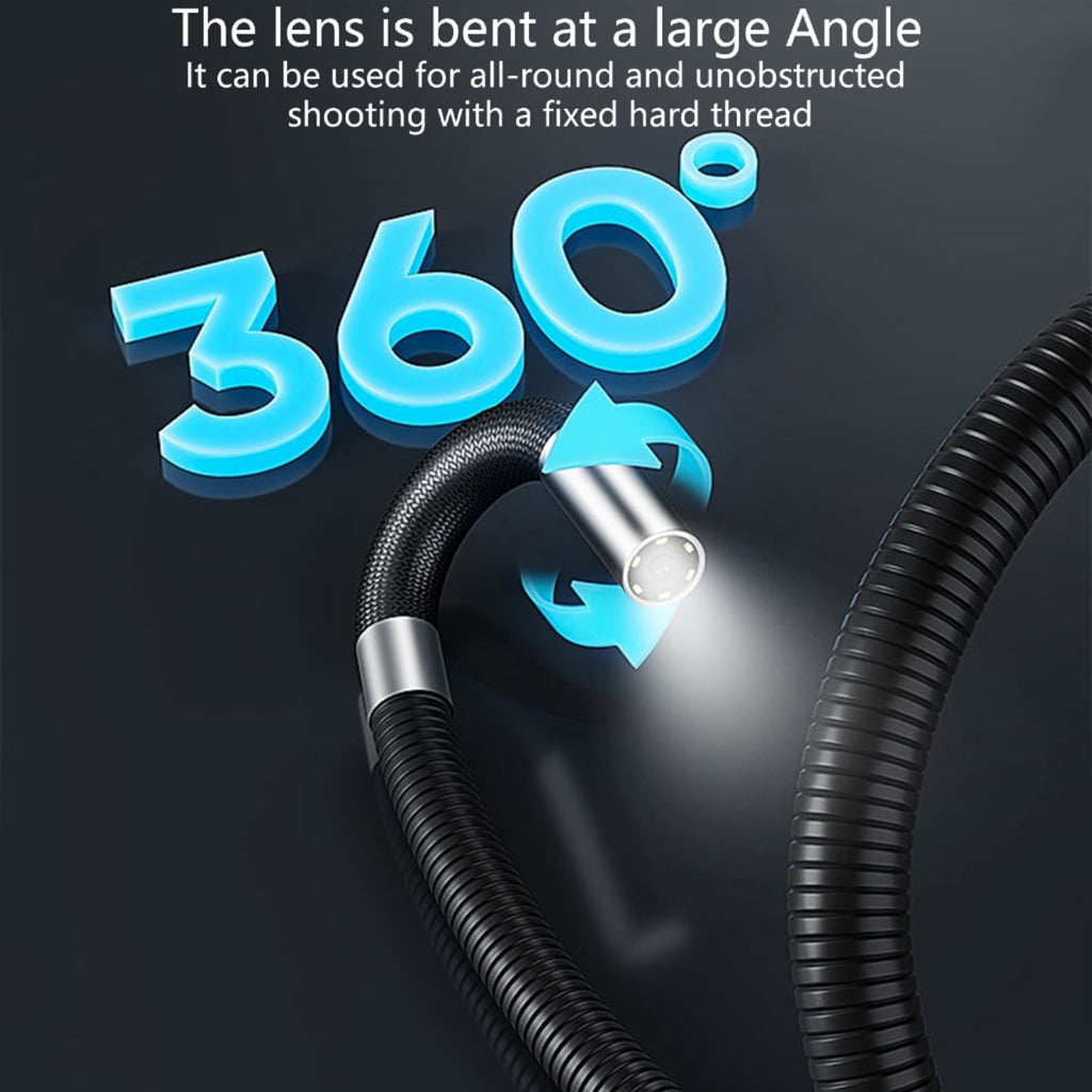 Industrial Endoscope Inspection Camera 6mm/8mm Lens Borescope Camera with Adjustable Light Flexible Endoscope Camera