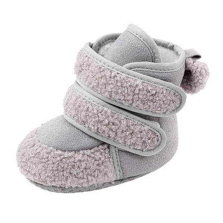 

kpoplk Sock Shoes Toddler Baby Girls And Boys Warm Shoes Soft Booties Comfortable Boots Toddler Toddler Boy Sneakers(Grey)