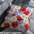 thumbnail image 2 of Homewish Cute Flower Fabric by the Yard 2 Yard,Rustic Floral Room Decor Fabric by the Yard,Red White Yellow Fabric for Sewing For Girls,Luxury Bedroom Decor, 2 of 6