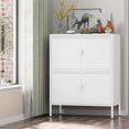 thumbnail image 5 of CHSHIN 40"H White Metal Locker Storage Cabinet with 4-Doors for Home Office,Entryway(Width:31.5"), 5 of 7