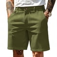 thumbnail image 2 of CIAKGIAF Mens Shorts Fashion Button Golf Shorts Men Zipper Thin with Pockets Straight Leg Cargo Army Green for L, 2 of 5