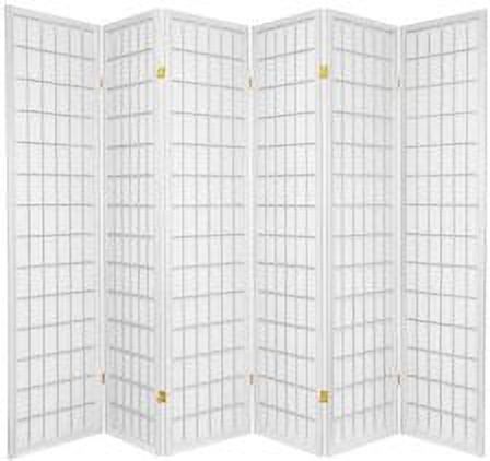 Legacy Decor Japanese Oriental 6 Panel Room Divider, 71" Tall, White - image 2 of 2