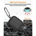 thumbnail image 4 of Funda SUPFINE compatible con AirPods Pro de segunda generación, negra, 4 of 8