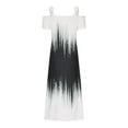 thumbnail image 5 of Frontwalk Bohemian Long Dress for Women V Neck Kaftan Maxi Dresses Women Cold Shoulder Travel Summer Beach Dress, 5 of 6