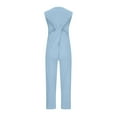thumbnail image 4 of jjayotai Womens Casual Jumpsuits, Twisted Back Onesie Rompers Sleeveless Baggy Solid Loose Fit Overalls Jumpers Light Blue L, 4 of 9