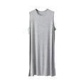 thumbnail image 2 of Kalauyu Men's Sleeveless Round Neck Nightshirt Loose Sleep Nightgown, Soft Loungewear Tank Nightgown with Side Slits, 2 of 6