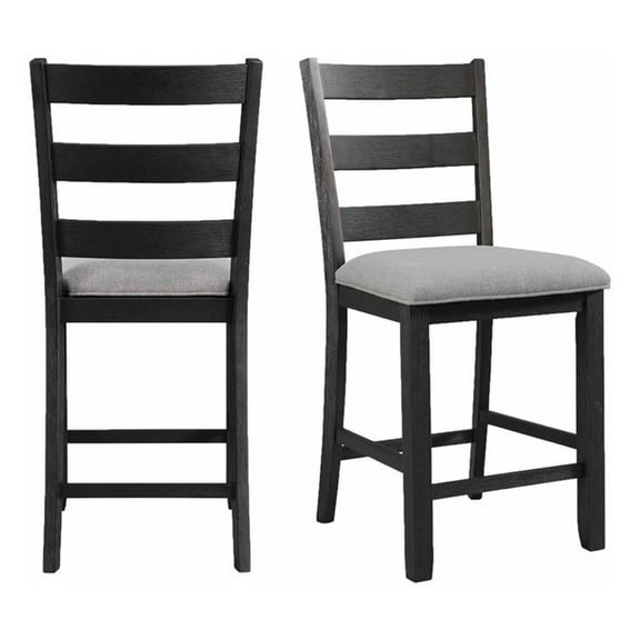 Picket House Furnishings Kona Counter Height Side Chair Set in Black