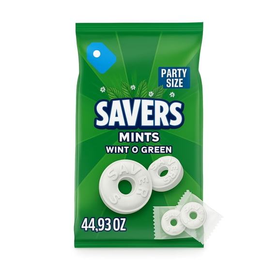 Mints, Bulk Hard Candy Wint-O-Green Breath Mints, 44.93 oz Party Size 431716