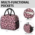 thumbnail image 6 of Black and Pink Leopard Print Insulated Leakproof Lunch Box for Work, Lunch Bag for Women Men, Loncheras Para Mujer for Beach Travel Picnic Camping, 6 of 6