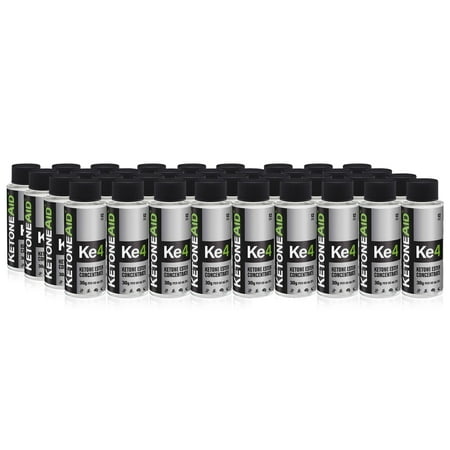 KetoneAid Ke4 Ketone Ester Concentrate w/ Stevia – 36 Pack BULK, 60mL Bottles, 12 Servings Per Bottle, Zero Carb, 12 Calories Per Serv., Keto Not Required, WADA Compliant
