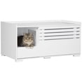 thumbnail image 1 of PawHut Enclos pour Litière Cachée pour Chat avec Intérieur Spacieux, Blanc, 1 of 10