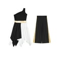 thumbnail image 4 of Zaldita Robe de Danse Lyrique pour Filles Enfants Robe Tunique Asymétrique + Pantalon Grand Culte Danse Lituricale Noir 6, 4 of 5