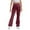 Wine, variant on RTKFRFLM Girls Flare School Uniform Pants Classic Retro Wide Leg Trousers High Elastic Comfort School Slack for Students Daily Campus Art Performance Khaki 11-12 Years