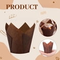 thumbnail image 5 of KOYPTL 50PCS Tulip Cupcake Liners Muffin Liners for Baking,Parchment Paper Cups Greaseproof Cupcake Wrappers,Sturdy Easy to Use for Party Holiday Christmas Easter Homemade Bakery Standard Size Coffee, 5 of 7