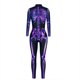 thumbnail image 3 of Gibobby pantalones de yoga Body de cosplay con estampado 3D sexy para mujer con mangas largas(Morado， M), 3 of 4