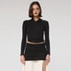 thumbnail image 4 of Sudadera Deportiva de Cuello Alto con Cremallera de un Cuarto para Mujer Negro L, 4 of 9