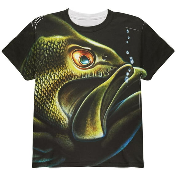 Bass Master All Over Youth T Shirt Multi YXL