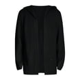 thumbnail image 4 of Fgnfyis Winter Jackets for Men Cardigan Sweater with Hood and High Neck Soft Warm Knit Pullover Mens Winter Coat Black XL, 4 of 4