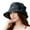 Black, variant on Ladies Elegant Flower Beret Bridal Wedding Tea Party Outdoor Sun Hat Lace Bowler Sunshade Lightweight