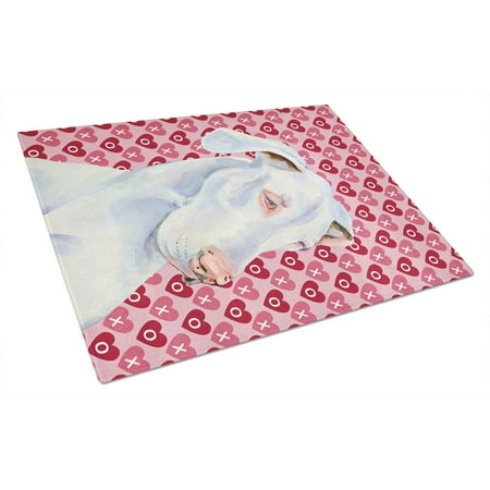 

Caroline s Treasures LH9131LCB Great Dane Hearts Love and Valentine s Day Portrait Glass Cutting Board Large 12H x 16W