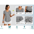 thumbnail image 4 of Rosvigor Plus Size Womens Workout Tops V Neck Tee Shirts Quick Dry Athletic Shirts Women Loose Gym Running Tops, 4 of 7