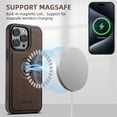 thumbnail image 3 of Allytechgroup Magnetic Compatible with iPhone 13 Pro Max case, Slim Lightweight Comaptible with Magsafe Support Magnetic Car Mount Anti-Scratch Protective Bumper for iPhone 13 Pro Max, Brown, 3 of 6