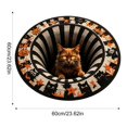 thumbnail image 2 of Halloween Theme 3D Visual Optical Floor Mat,Pumpkin Ghost Star Print Non- Washable Illusion Round Rugs,for Home,Party,Trick or Treat Entry Decor, 2 of 4