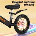 thumbnail image 4 of WLRETMCI Kid Balance Bike, 12'' Toddlers Training Bicycle for 2-5 Years Old Boys Girls, Lightweight with Lighting up Wheels, Black, 4 of 8