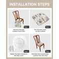 thumbnail image 4 of 6 Packs Nautical Anchor Seat Covers for Dining Chairs,Stretch Fitted Chair Seat Protectors Decorative Office Computer Desk Chair Cushion Removable Slipcovers,Coastal Beach Seahorse Sailboat Off White, 4 of 6