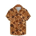 thumbnail image 2 of AHTJRT Stylish Men's Camouflage Print Button Down Short Sleeve Shirt Multicolor 3XL, 2 of 5