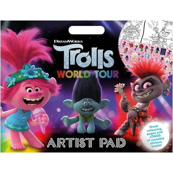 Trolls World Tour Characters Colouring Book Set