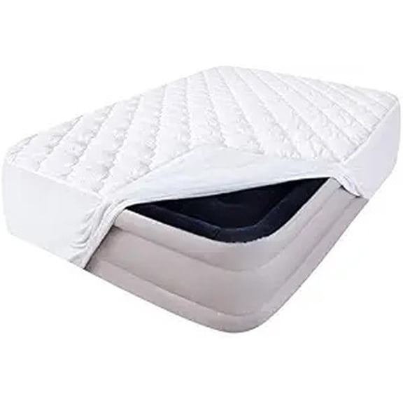 California King Quilted Air Mattress Cover with Down Alternative Fill 72" x 82" Deep Pocket Fit for 15" to 23" Mattresses