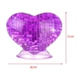 thumbnail image 4 of Blue Blue Crystal Heart Puzzle - 46 Piece 3D Geometric Assembly Model With Translucent Design, Valentine Decorative Gift For Adults Relaxation (0.37 Lbs), 4 of 6