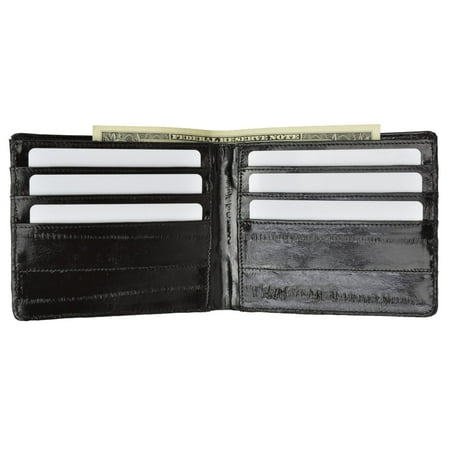 Eel Skin Clutch - Genuine Eel Skin Classic Bi-fold Mens Wallet E 705