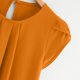 thumbnail image 5 of ICHUANYI Clearance Women's Chiffon Solid Color Short Sleeve Round Neck Casual Shirt Short Sleeve Blouse(Orange, XXL) ICHUANYI WER2023080906665, 5 of 6