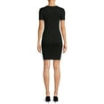thumbnail image 3 of No Boundaries Juniors’ Short Sleeve Keyhole Sweater Dress, 3 of 5