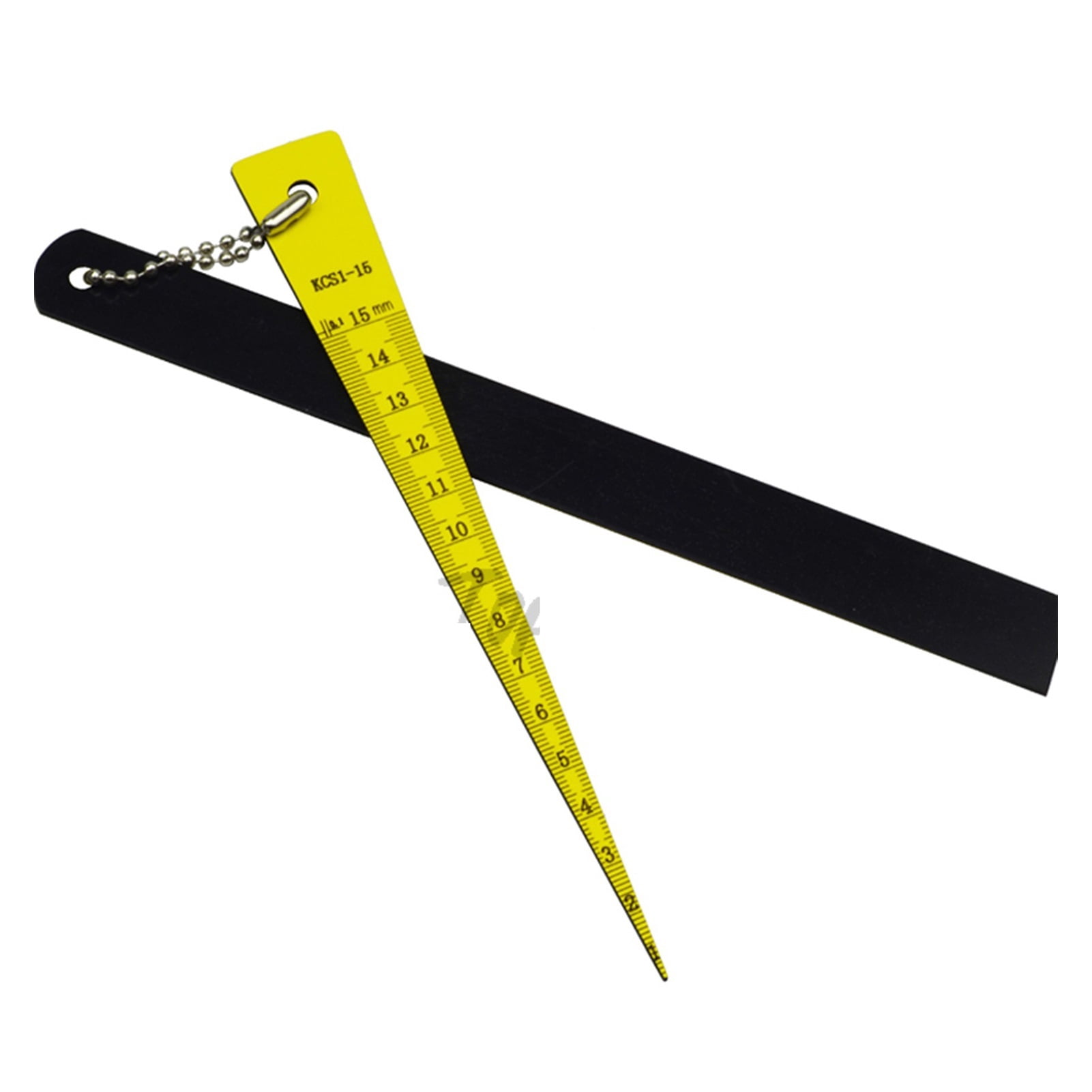 1-15mm plastic Toper Weld Gage with 150mm Straight Scale Inspection Kegelmessgerat combination Taper ruler feeler gauge