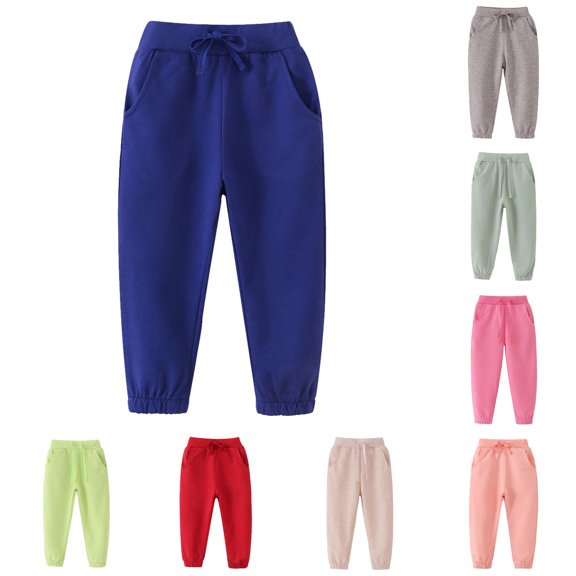 Girls' Autumn Winter Style Long Pants Sports Elastic Children's Pants Boys Pants Girls Clothes for Winter 1-2 Years