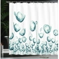 thumbnail image 4 of Ambesonne Flower Shower Curtain, Poppy Flora Windy Day, 69"Wx84"L, White Teal, 4 of 5