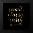thumbnail image 2 of Matic,Jelena 12x12 Black Modern Framed Museum Art Print Titled - Smart Classy Sassy Black Gold, 2 of 5