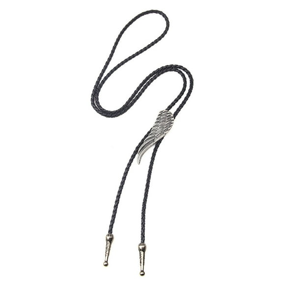 Western Vintage Bolo Tie for Men Adult Alloy Necktie Angel Wing Long Necklace Bolo Ties Cool Cowboy Costume Accessories