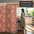 thumbnail image 4 of Oriental Furniture 6 ft. Tall Double Sided Floral Wallpaper Canvas Room Divider, 4 of 7
