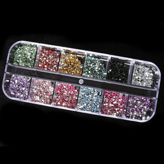 24 Pcs 3D Bling Nail Patch Art Jewelry Glitter Rhinestone Pearl Decor Nail  Tips