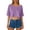 Purples, variant on Crop Tops for Women Boat Neck Elbow-Length Cropped T-Shirt Solid Color Oversized Tee Shirts, Pinks XXL