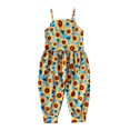thumbnail image 3 of Toddler Girls Kids Jumpsuit One Piece Floral Dinosaur Playsuit Strap Romper Summer Outfits Clothes, 3 of 8